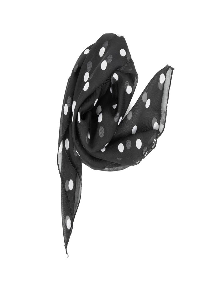 OVOY Polka Dot Chiffon Square Scarf for Women - Lightweight Neck Scarf, Head Wrap, Kerchief & 50s Costume Accessory - Image 5